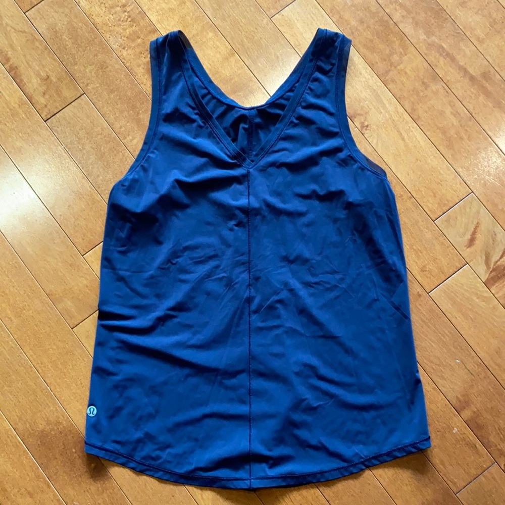✨ Lululemon Navy Blue Split Back Singlet